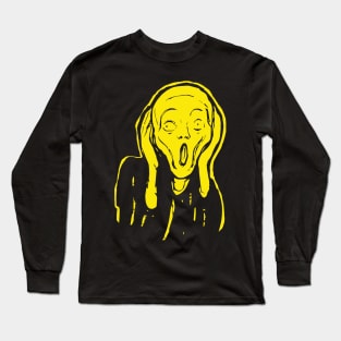 Munch The Scream Hearers Head Yellow version Long Sleeve T-Shirt